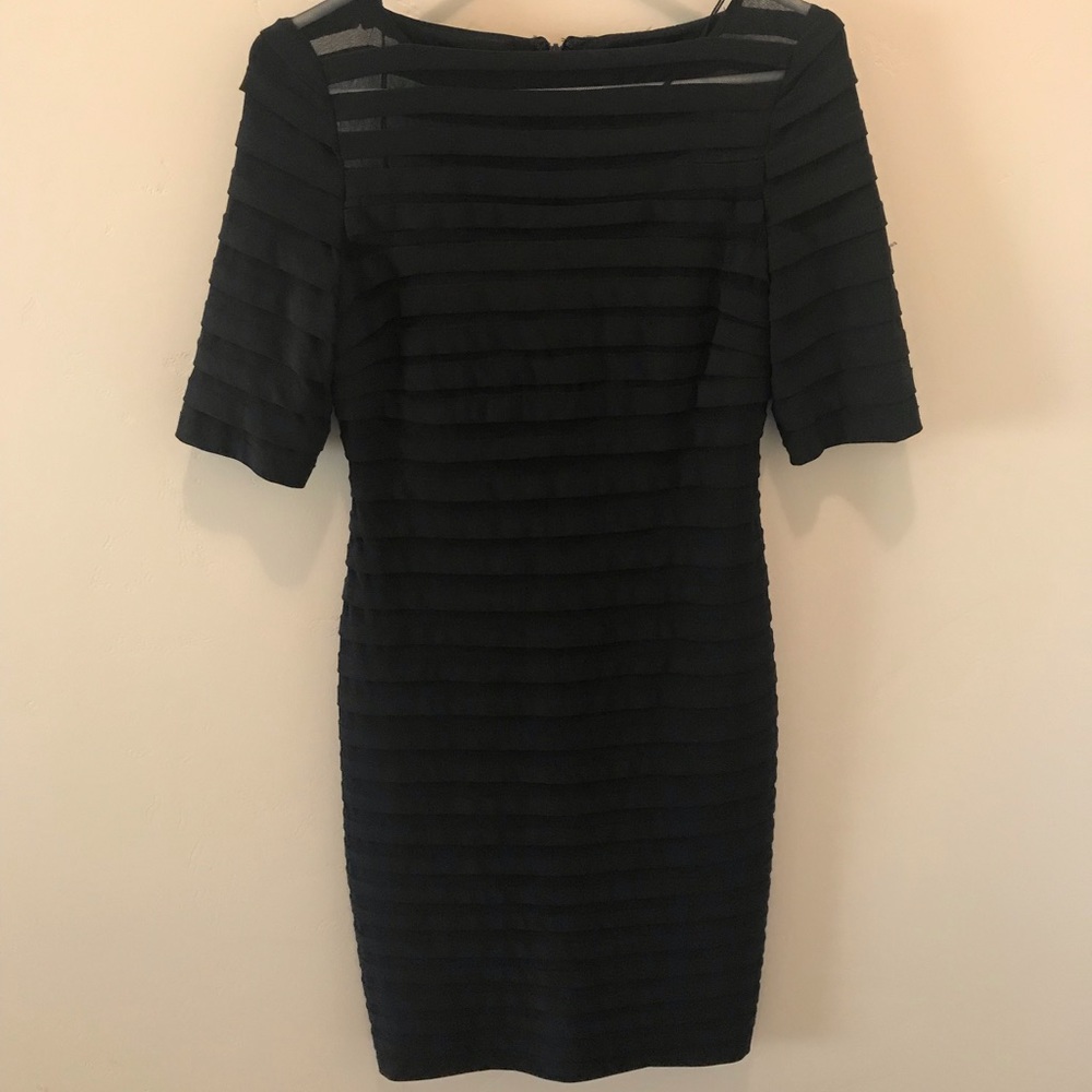 Adrianna Papell Black Stretch Cocktail Dress